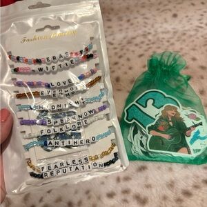 Taylor Swift Bracelet and Stickers Bundle 10 Bracelets & 50+ Stickers -Eras Tour